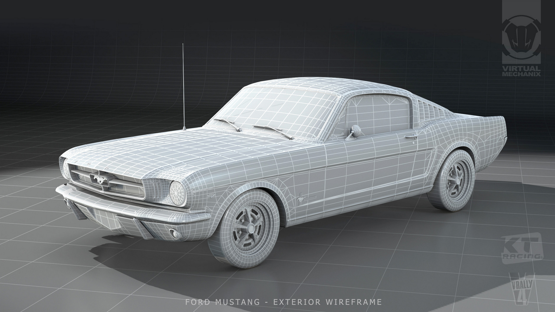 VR4 Mustang Fastback Wireframe