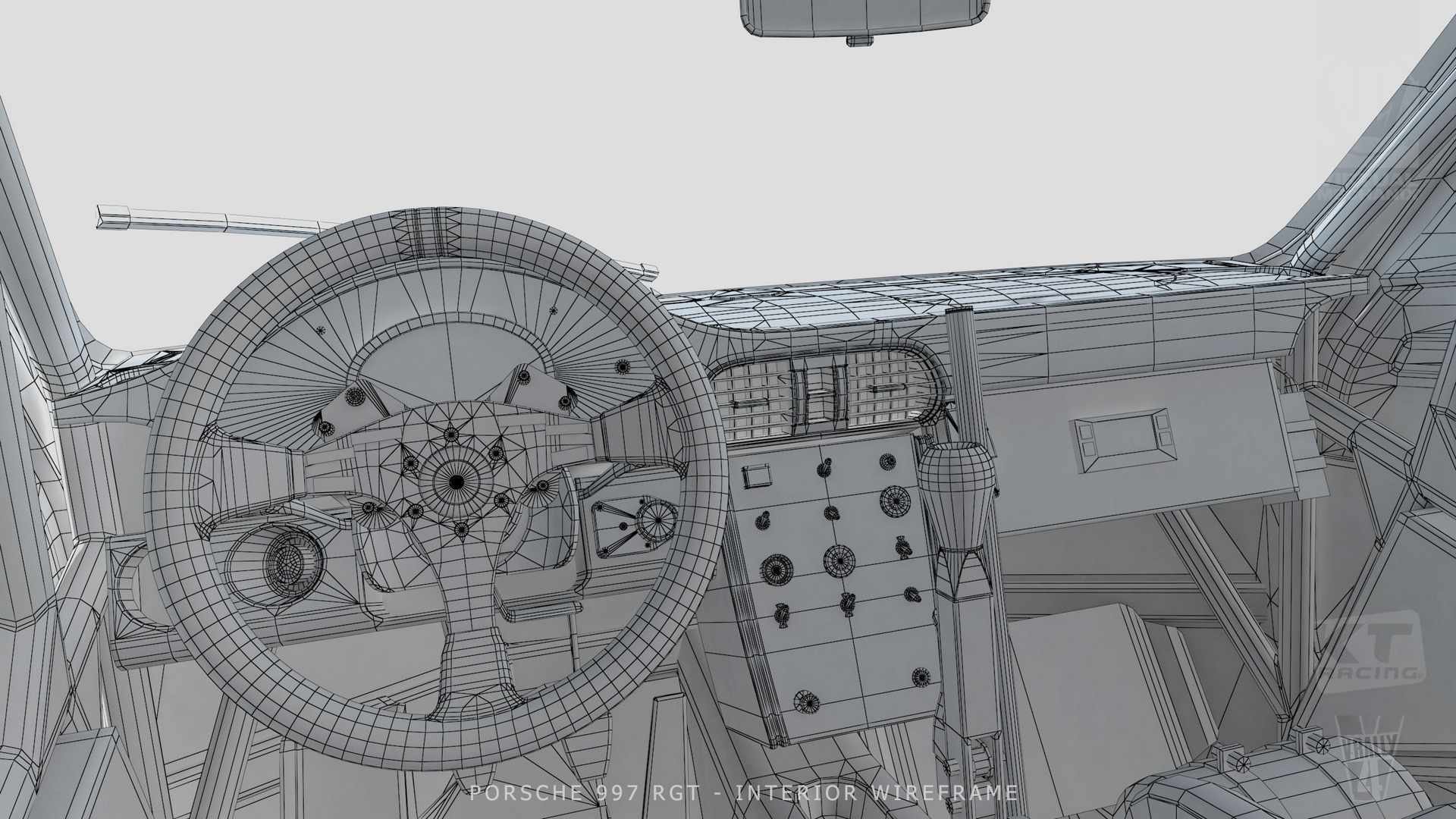 VR4 Porsche 997 Interior Wireframe