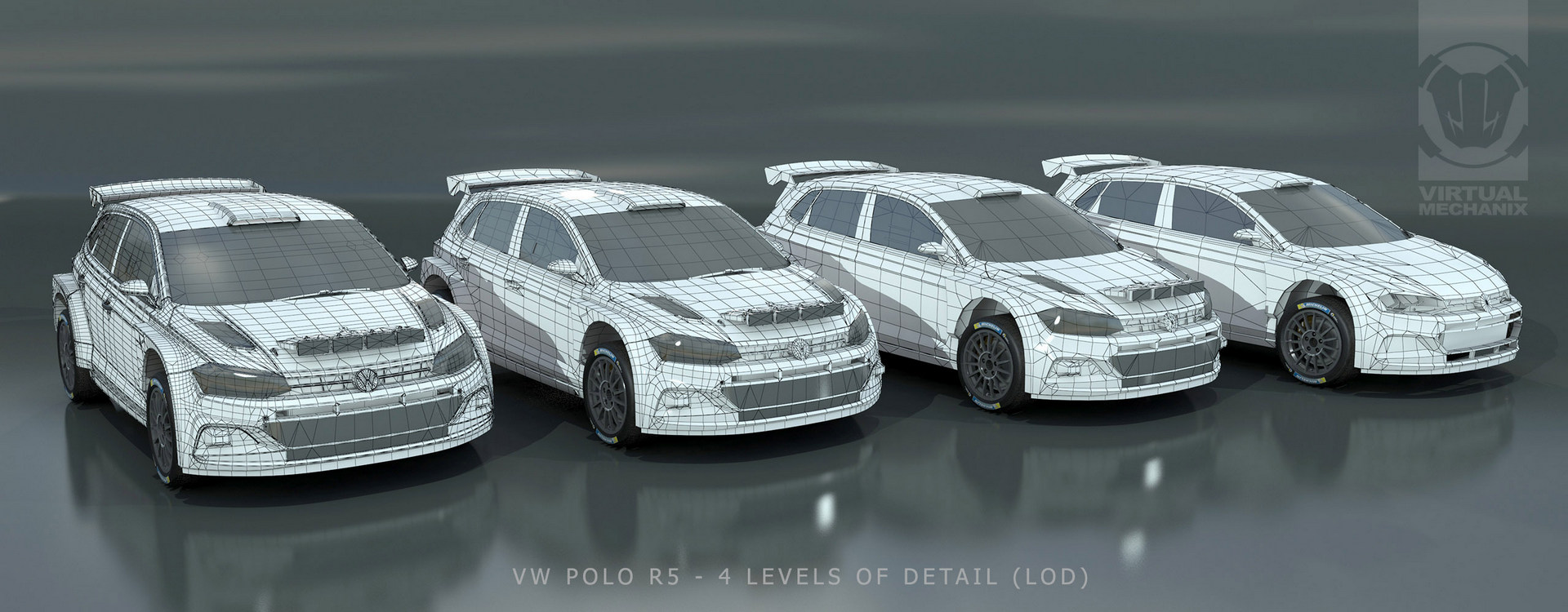 3D Model WRC8 VW Polo Exterior LOD